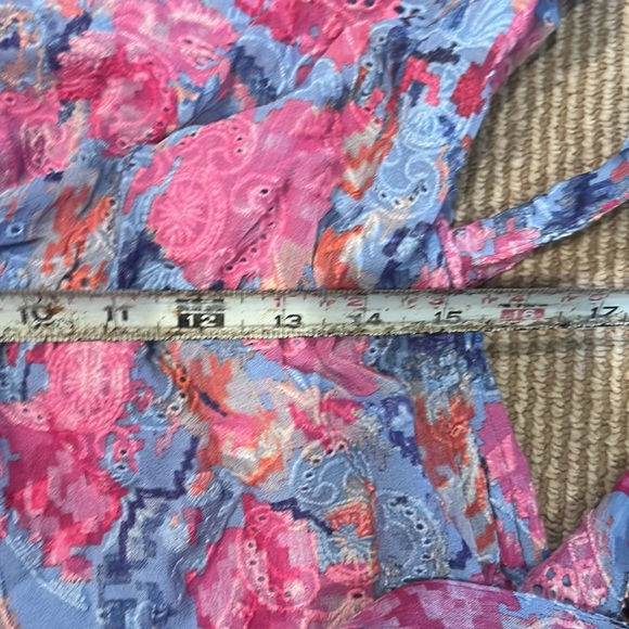 NWT HEMANT & NANDITA mila one shoulder ruffle dress in stone blue size large - Picture 14 of 16